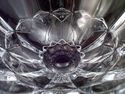 Rare Geometric Footed Crystal Centerpiece Bowl, Lo