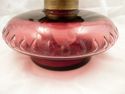 Cranberry Glass Oil Lamp, Operable, Excellent Cond