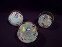 Set of 3 Handblown Glass Paperweights, Millefiori,