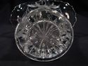 Beautiful Cut Crystal Basket, Etched Floral Patter