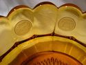 Pair of Amber Fostoria Coin Pattern Bowls, Oval, R