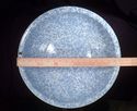 Rare Large Spatterware Enameled Blue, White Metal 