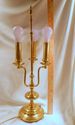 Vintage Brass 3-Bulb Lamp, Tall, Over 7 Lbs, Worki