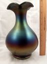 Rare Aurene Iridescent Studio Art Glass Vase, Blue