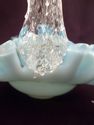 Early Fenton Handled Basket, Blue Flecked, Clear B