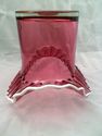 Large Vintage Fenton Cranberry Top Hat Vase with W