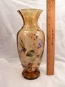 Rare Moser Antique Ocular Amber Footed Vase, Hand-