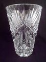 Large Cut Crystal Vase, Fan, Puntys Pattern, 20th 