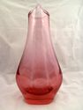 Rose Colored Art Glass Crystal Vase, Vintage, Heav