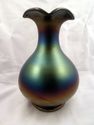 Rare Aurene Iridescent Studio Art Glass Vase, Blue