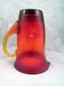 Large Exceptional Amberina Blenko Crackle Glass Pi