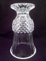 Large Footed Crystal Vase, Diamond Pattern, Ribbed