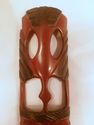 Pair of Mahogany Tribal Hand-Carved Wooden Masks