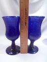 Collection of 8 Mexican Glass Goblets, 5 Cobalt, 3