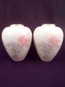 Matched Pair Lenox Chatsworth Porcelain Vases, Flo