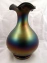 Rare Aurene Iridescent Studio Art Glass Vase, Blue