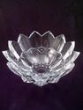 Rare Geometric Footed Crystal Centerpiece Bowl, Lo