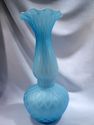 Rare Antique Satinized Quilted Art Glass Vase, Lig