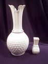 Rare Large Belleek Porcelain Parian Vase and Scent