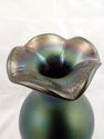 Rare Aurene Iridescent Studio Art Glass Vase, Blue