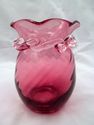 Collection of 3 Hand-Made Cranberry Glass Items, 2