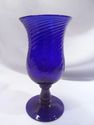 Set of 7 Large Cobalt Blue Goblets, Studio Glass, 