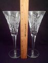 Pair Waterford Marked Cut Crystal Champagne Toasti