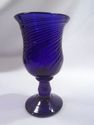 Collection of 7 Cobalt Blue Swirled Pattern Goblet