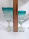 Collection of 13 Footed Goblets, Blue, Green, Mexi