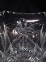 Beautiful Cut Crystal Basket, Etched Floral Patter