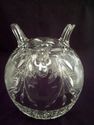 Large American Brilliant Period Cut Crystal Footed