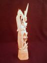 Carved Bone Totem Statue, 7" Height, Intricate Car