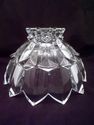 Rare Geometric Footed Crystal Centerpiece Bowl, Lo