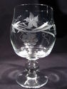 Cut Crystal Wine Ewer and Set of Six Wine Glasses,