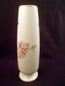 Hand-Painted Footed Porcelain Vase, Floral Design,