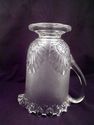 EAPG Stippled Shell Footed Pitcher, Portland Glass