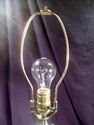 Large Crystal Lamp, Forged Brass Base, Working, Ov