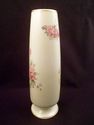 Hand-Painted Footed Porcelain Vase, Floral Design,