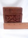 Three Hand-Carved Teakwood Boxes from India, One M