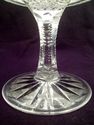 Rare Cut Crystal Compote with Sterling Silver Rim,