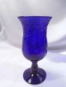 Set of 7 Large Cobalt Blue Goblets, Studio Glass, 