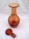 Pairpoint Amber Diamond Quilted Sunburst Decanter 