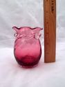 Collection of 3 Hand-Made Cranberry Glass Items, 2