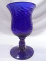 Collection of 7 Cobalt Blue Swirled Pattern Goblet