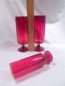 Collection 10 Ruby Red Footed Glasses, 7 Cordial o