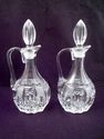 Matched Pair Stoppered Glass Cruets, Oil, Vinegar,