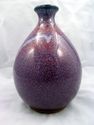 Hand-Made Ceramic Studio Vase, Blue, Red, Purple, 