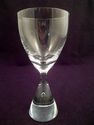 Set of 7 Crystal Glasses, Heavy Base, Placed Bubbl