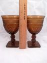 Rare Set 4 Imperial Glass Footed Goblets, Chroma P