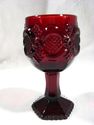 Set of Three Ruby Red Claret Glasses, Cordials, Av